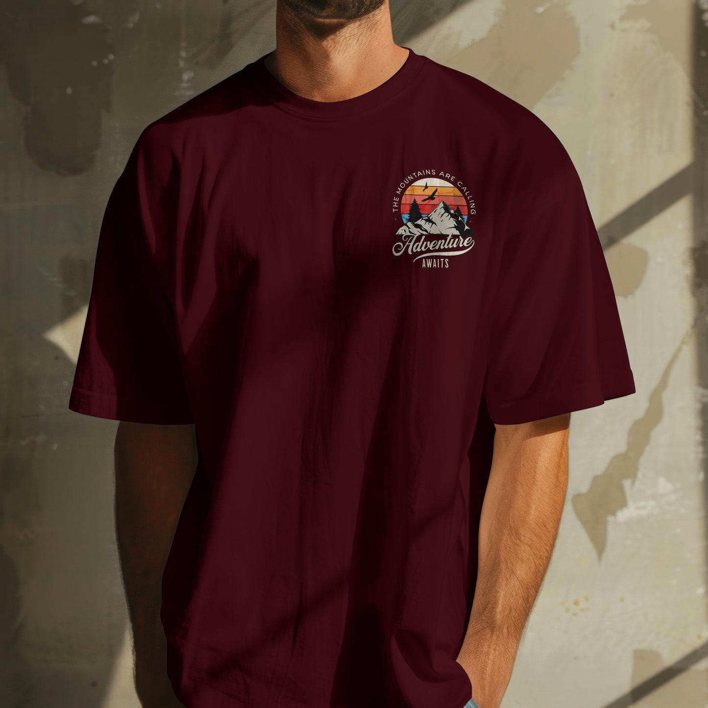 Adventures Calling Maroon Edition – Premium Oversized Cotton T-Shirt 🤎