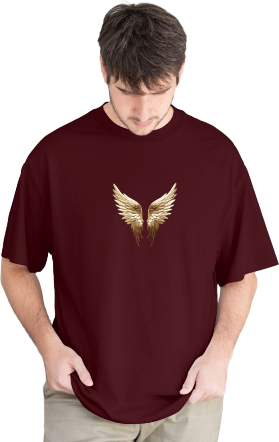 Heavenly Bliss Maroon Edition – Premium Oversized Cotton T-Shirt 🤎