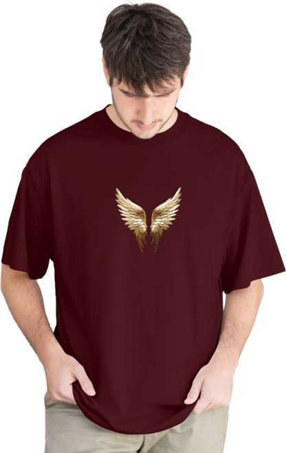 Heavenly Bliss Maroon Edition – Premium Oversized Cotton T-Shirt 🤎