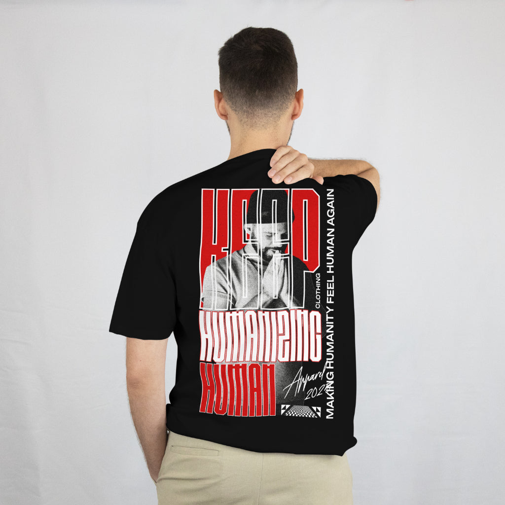 Human Being Black Edition – Premium Oversized Cotton T-Shirt 🖤