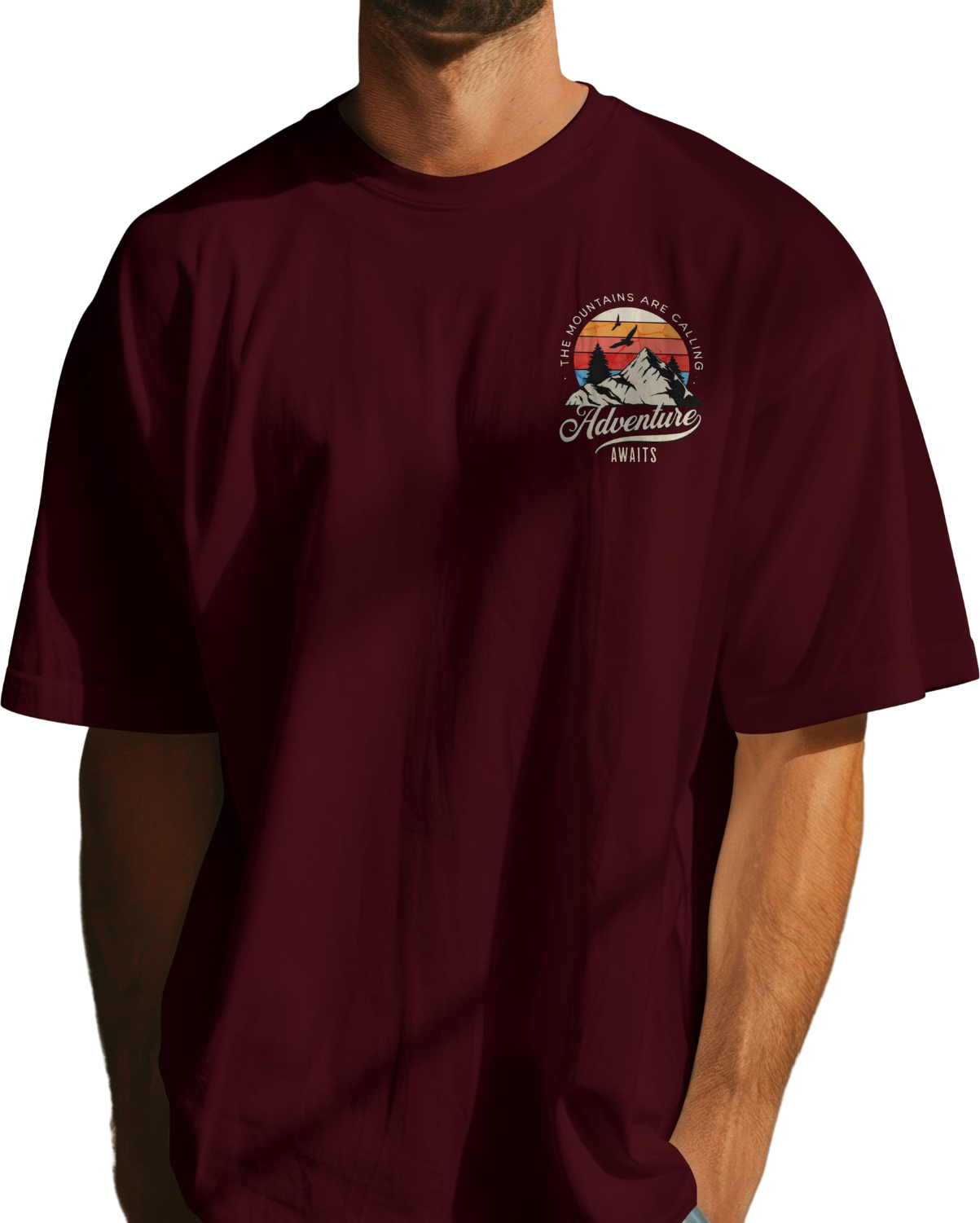 Adventures Calling Maroon Edition – Premium Oversized Cotton T-Shirt 🤎